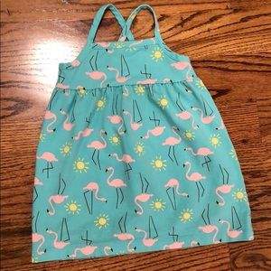 Hanna Andersson Cotton Flamingo Dress, 18-24 M